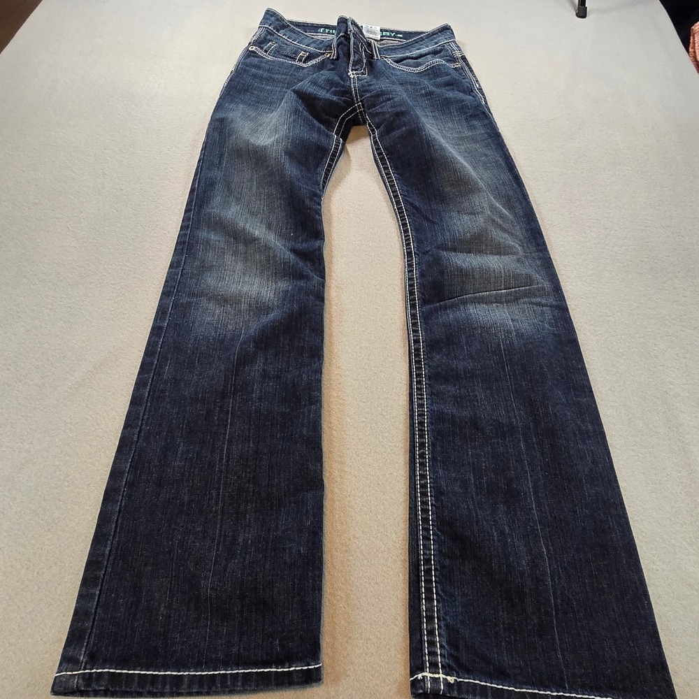 Cruel Denim‎ Abby Jeans Womens 5R Dark Wash Bootcut Embroidered